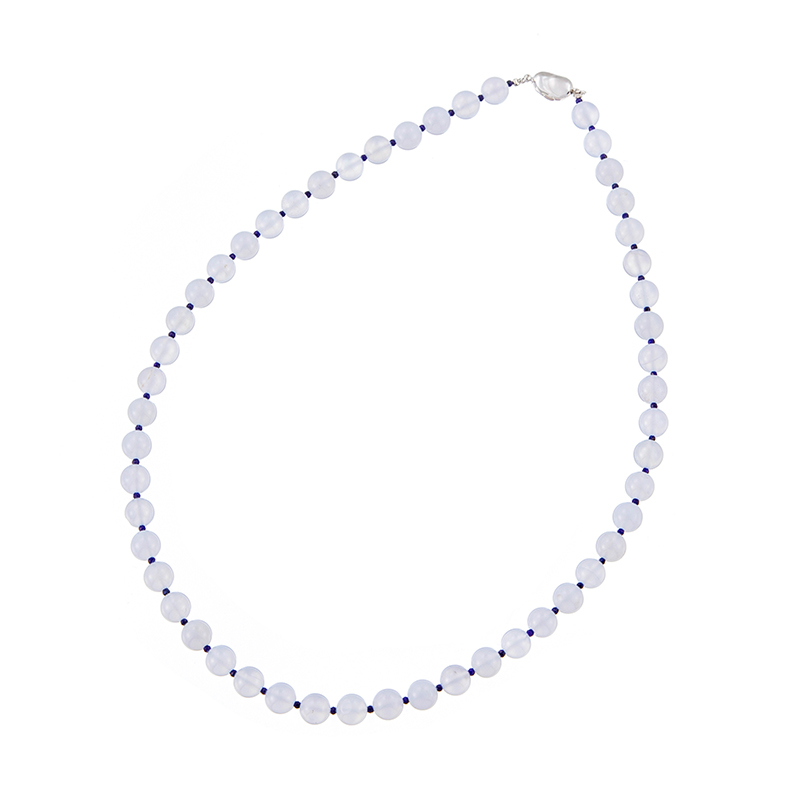 SV ブルーカルセドニー ラピスラズリ ネックレス CB 約175.00ct LA 約3.00ct