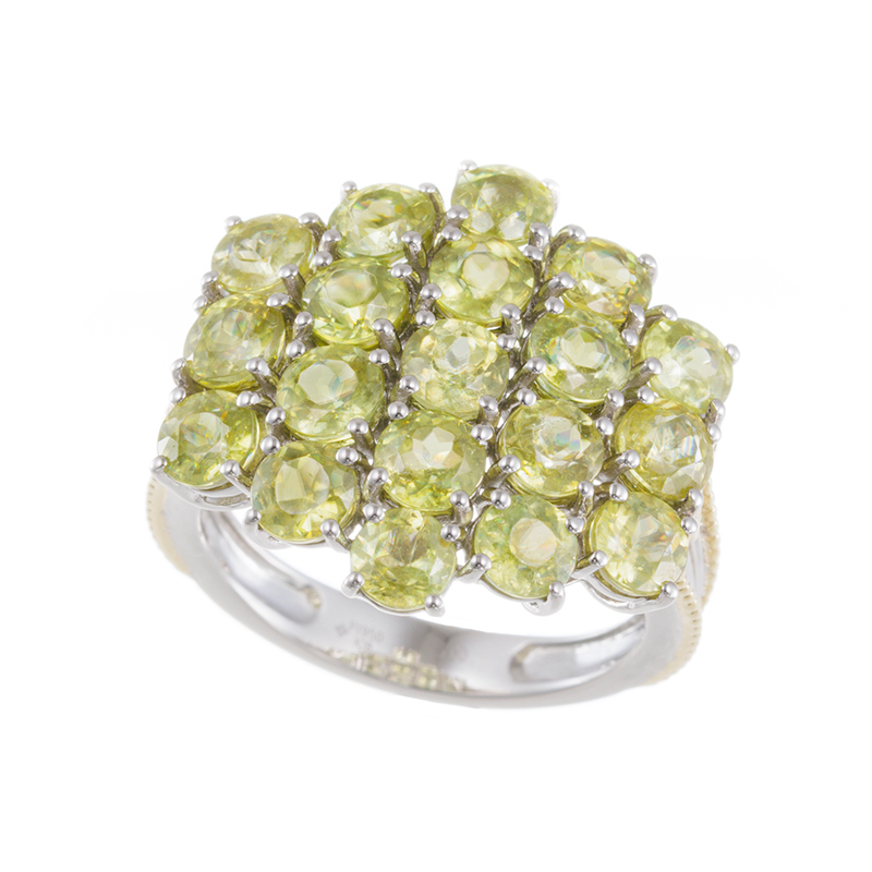 PT950/K18YG スフェーン Luciola リング SH 約5.00ct