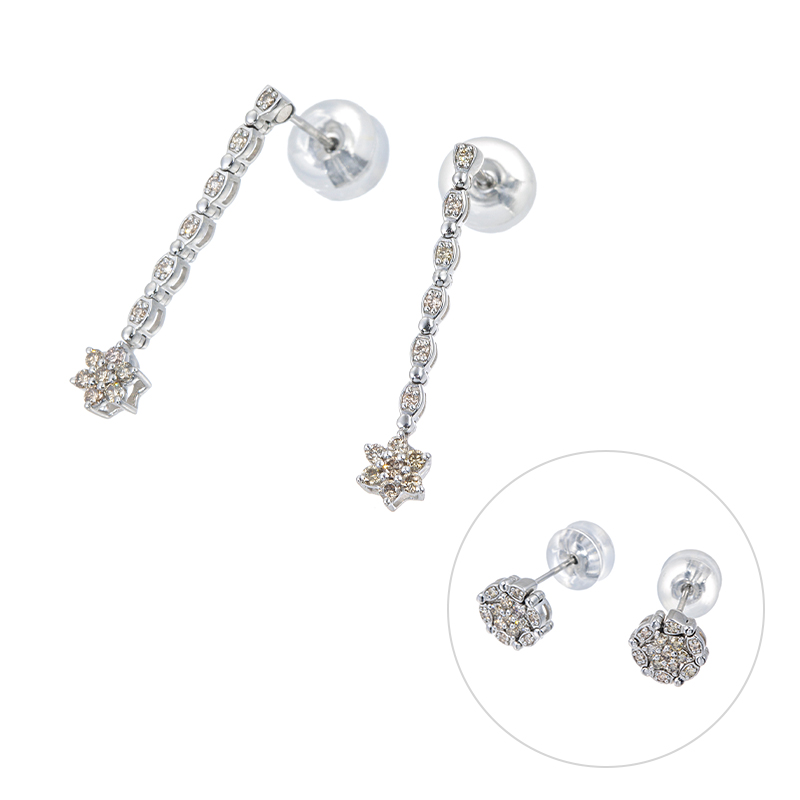 Pt950 中折ダイヤモンドフープピアス0.22ct[片耳]Gstv Pt950 中折ダイヤモンドフープピアス0.22ct[片耳]Gstv 【公式通販】