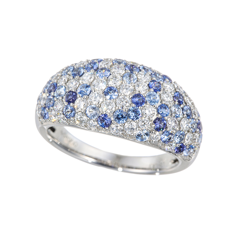 PT950 ベニトアイト ダイヤ リング BE 約1.05ct D 約0.80ct