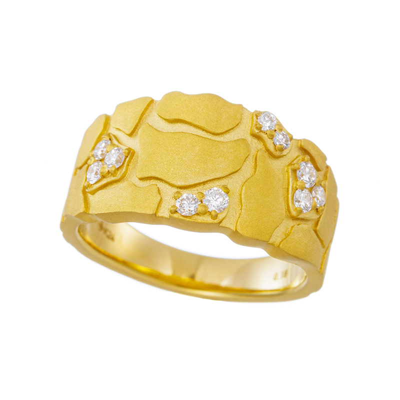 純金 ダイヤモンド Kallio リング D 約0.18ct 
