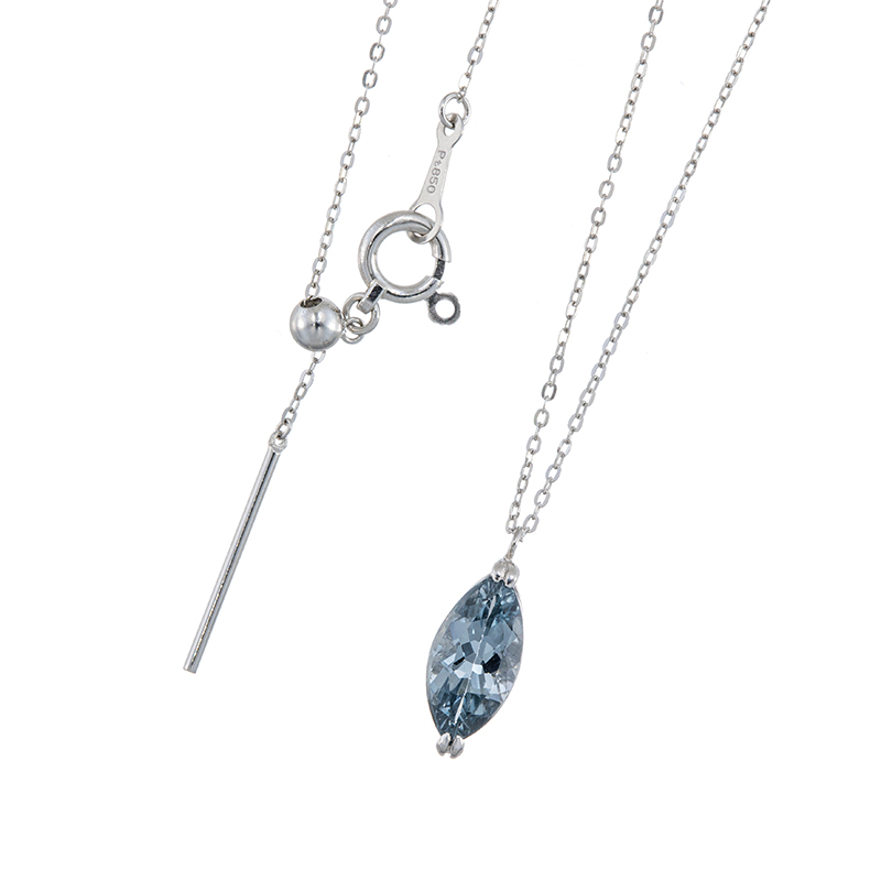 PT900/PT850 スペースグレースピネル ネックレス SP 約1.00ct