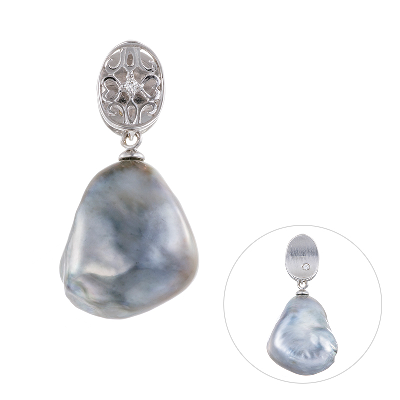 クロス型ブラックダイヤトータル1.15ct K18WG ペンダントトップGSTV クロス型ブラックダイヤトータル1.15ct K18WG ペンダントトップGSTV