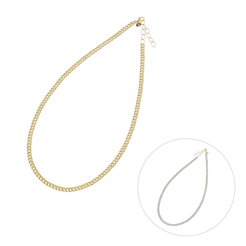 K18YG/YG(ロジウムメッキ) フィオレンティーナ ネックレス 