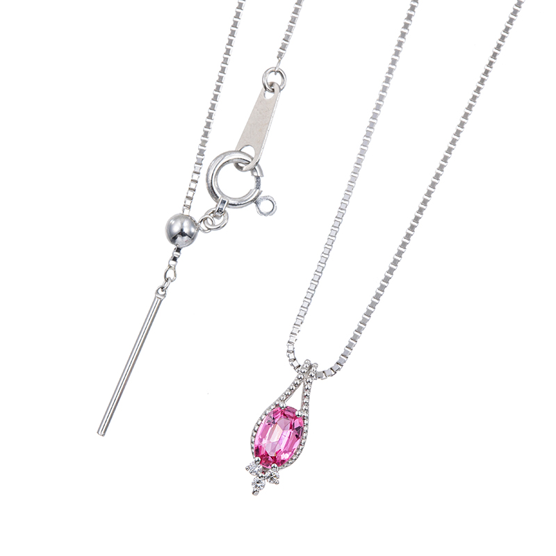 PT950/PT850アヤナスピネルダイヤネックレスSP約0.30ctD約0.02ct