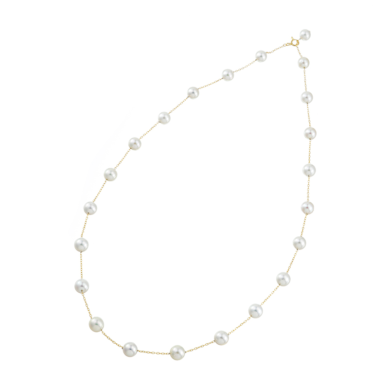 K18YG アコヤ真珠ロングミラーチャーム　GSTV K18YG アコヤ真珠ロングミラーチャーム GSTV