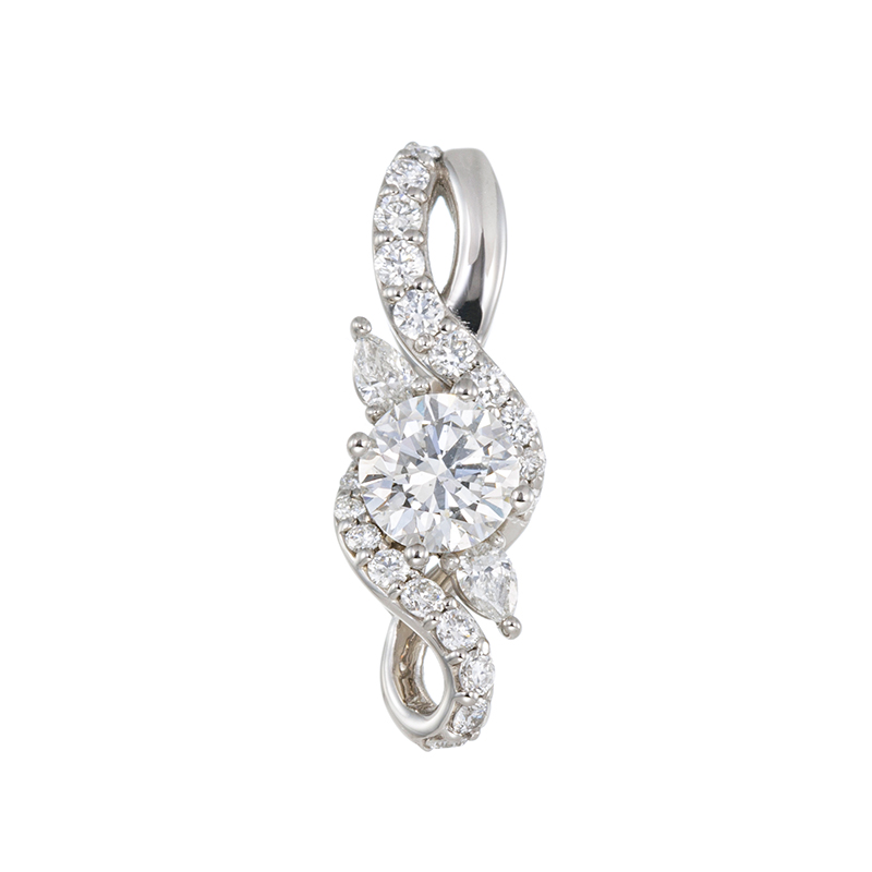 PT950Dカラーダイヤモンド&ダイヤペンダントトップD約0.40ct(DSI23EX)