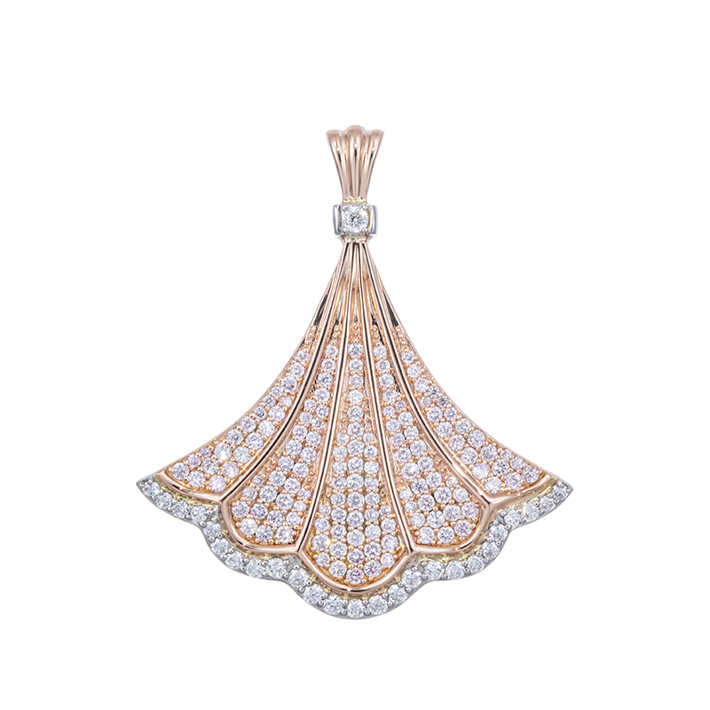 K18PG/PT950 ピンクダイヤ & ダイヤ ペンダントトップPD約0.70ctD約0.25ct