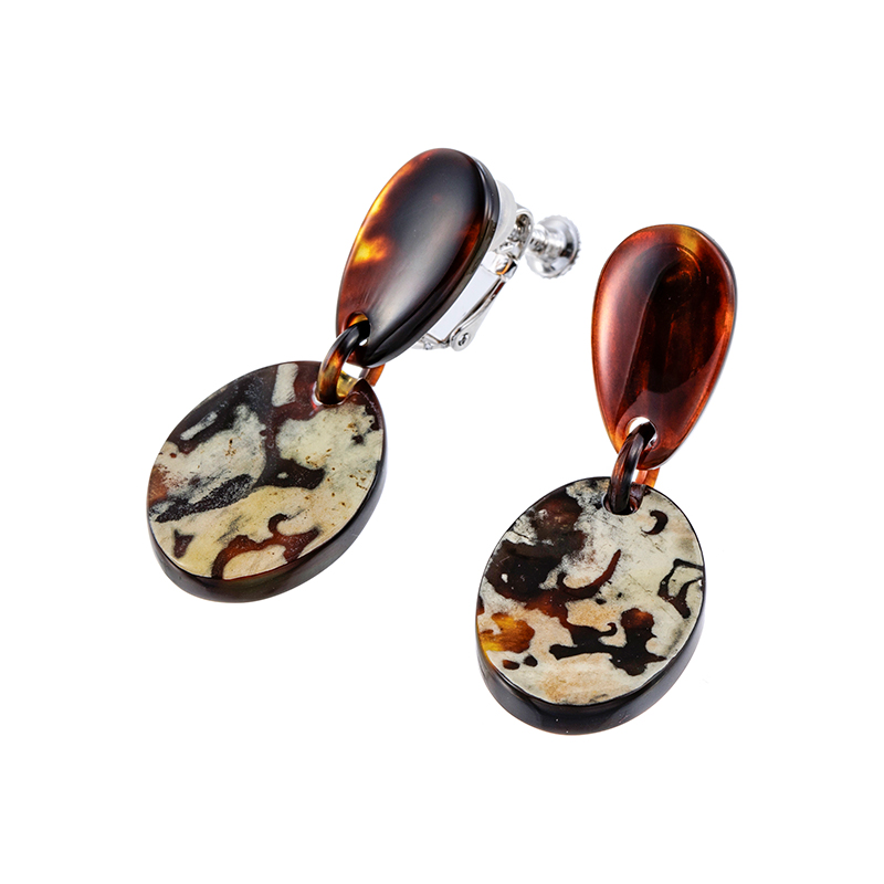 SV 本べっ甲 天然水もく イヤリング