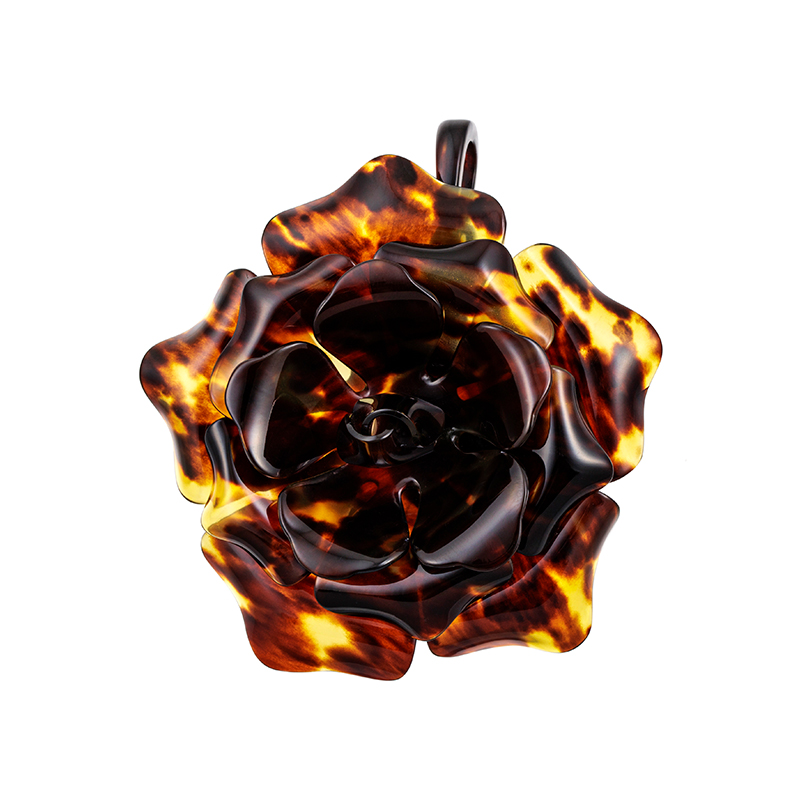 SV 本べっ甲 花 ペンダントブローチ