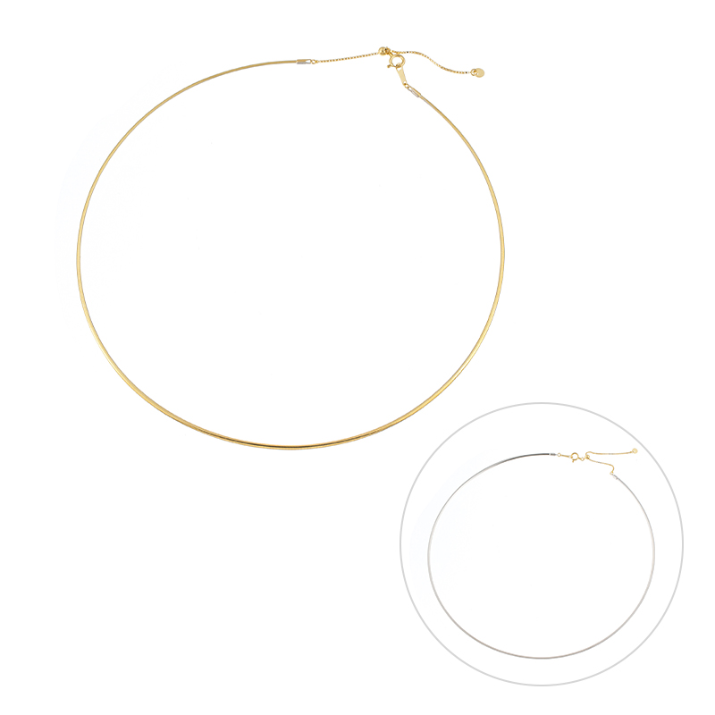 GSTV K18YG/YG(ロジウムメッキ) リバーシブル オメガネックレス