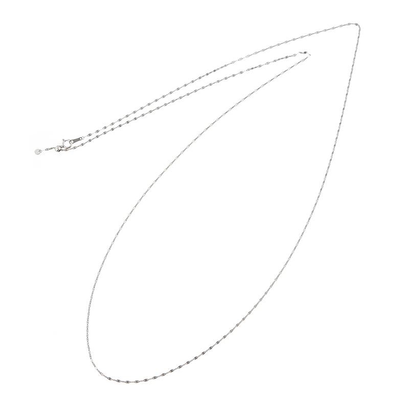 純プラチナ ペタルチェーン ロングネックレス 幅:約1.4mm 重量:約3.5g