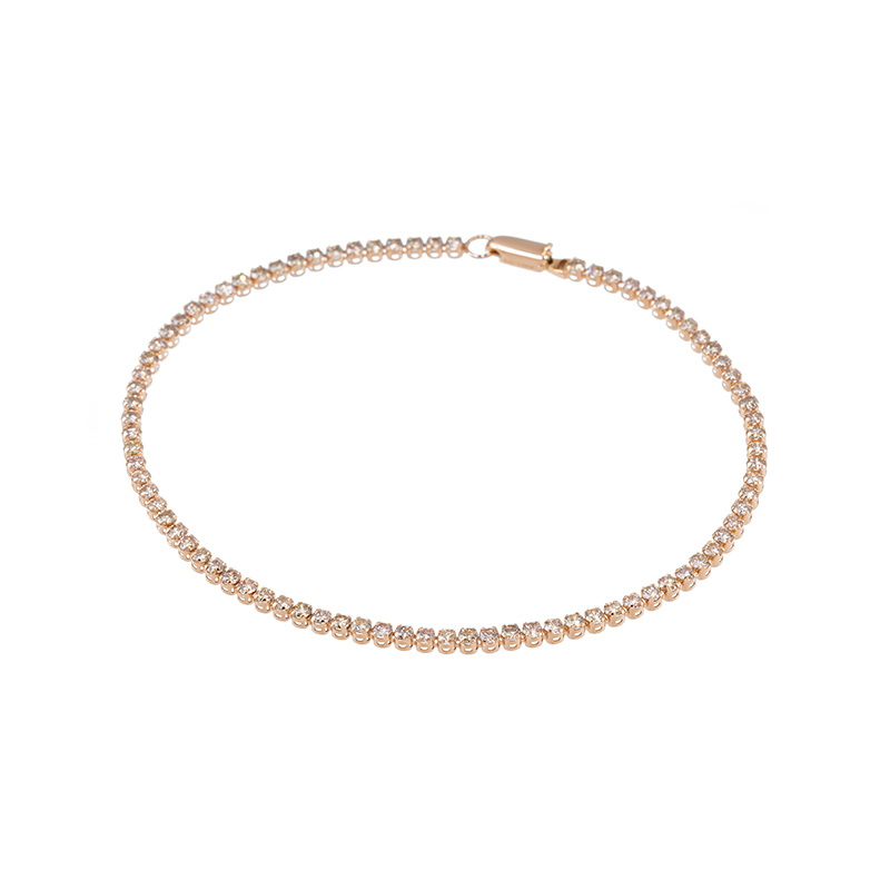 K18PGブラウンダイヤモンドシルキータッチブレスレットBRD約2.00ct