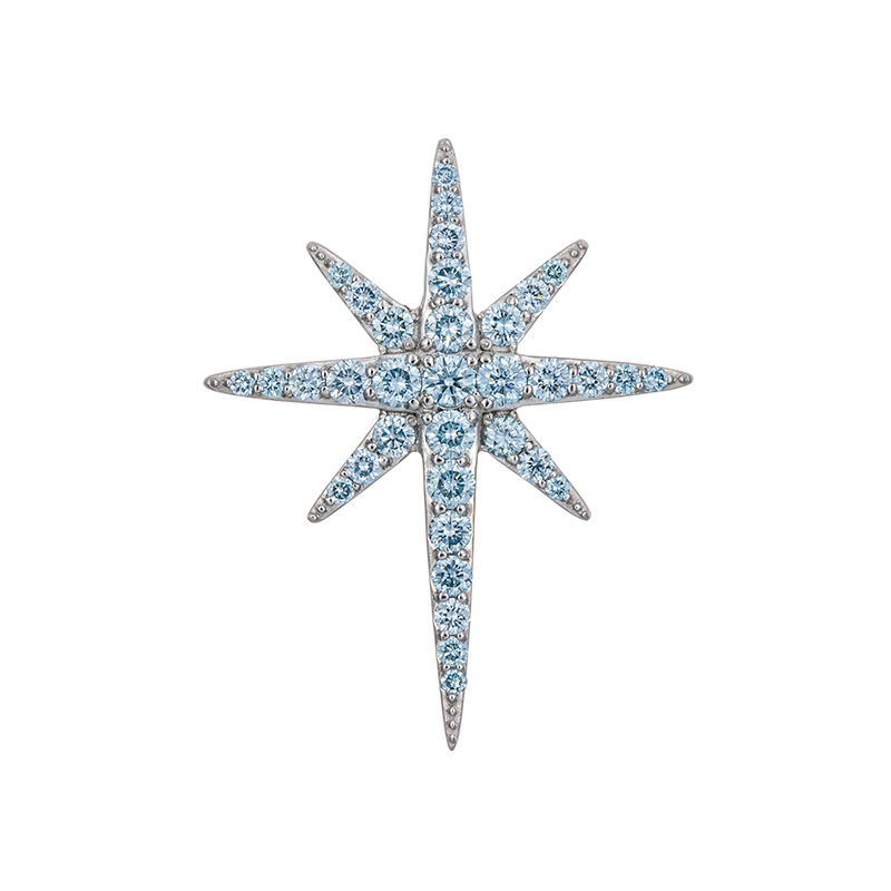 PT950 アイスブルーダイヤモンド(トリート) Star Princess ペンダントトップ IB