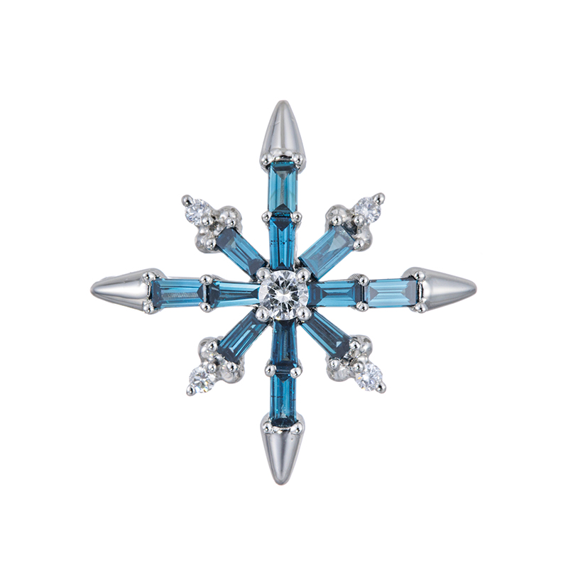 PT950 ブルーダイヤモンド(トリート) & ダイヤ Twinkle ペンダントトップ BD 約0