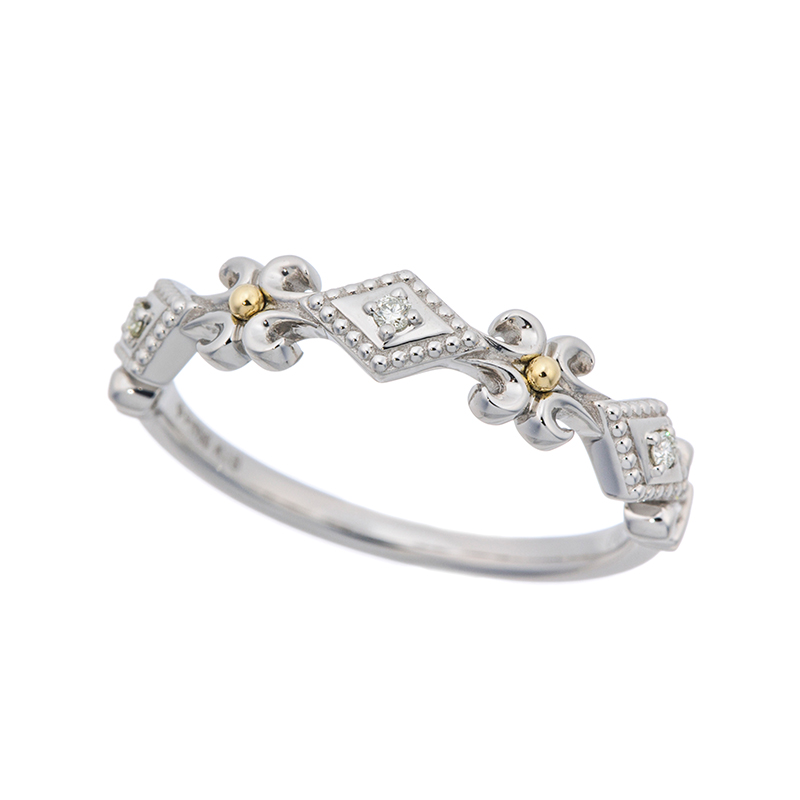 PT950/K18YG ダイヤモンド SIRO リング D 約0.02ct 