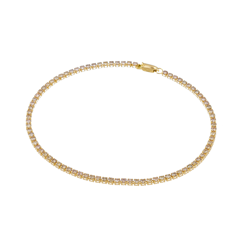 K18YGブラウンダイヤモンドシルキータッチブレスレットBRD約3.40ct