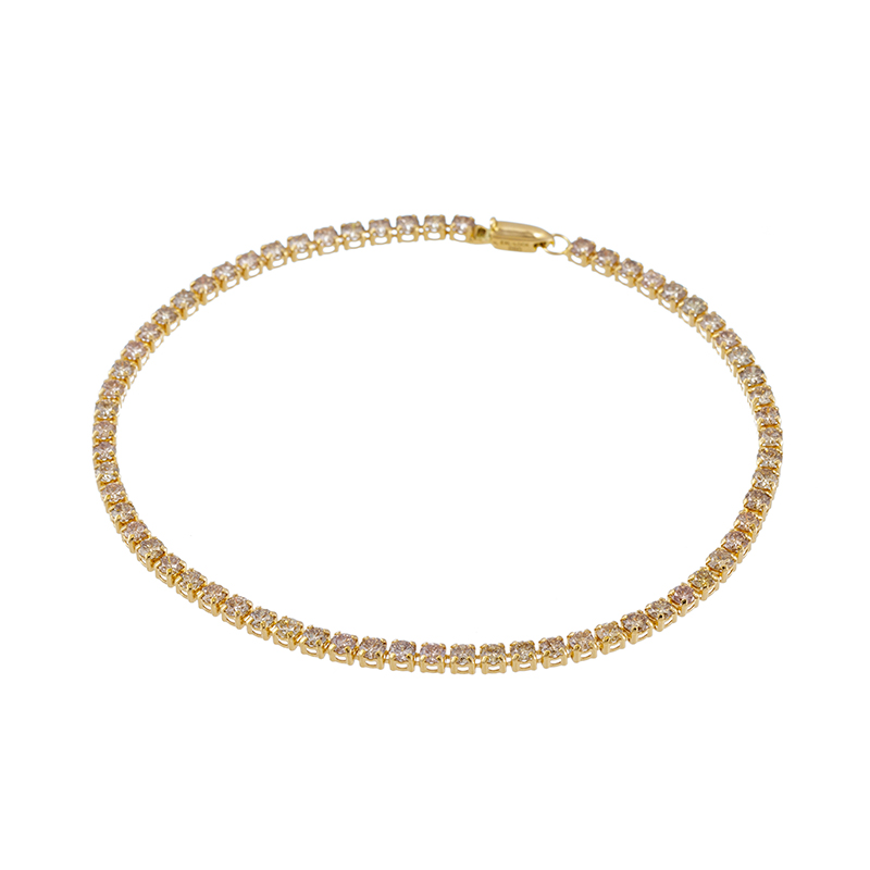 K18YGブラウンダイヤモンドシルキータッチブレスレットBRD約5.00ct