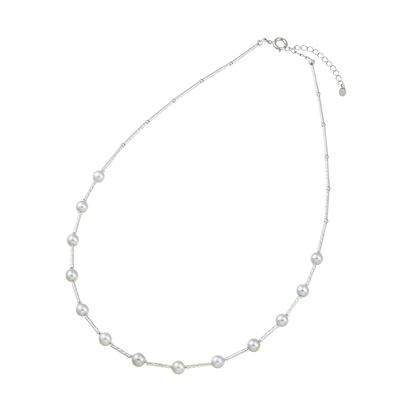 SVテリVeryGood越物アコヤ真珠ナチュラルカラーplanetデザインネックレス