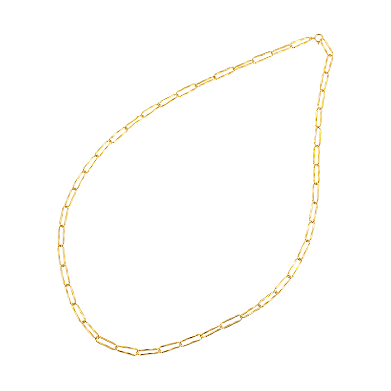 K18YG シェイプカット クリップチェーンネックレス