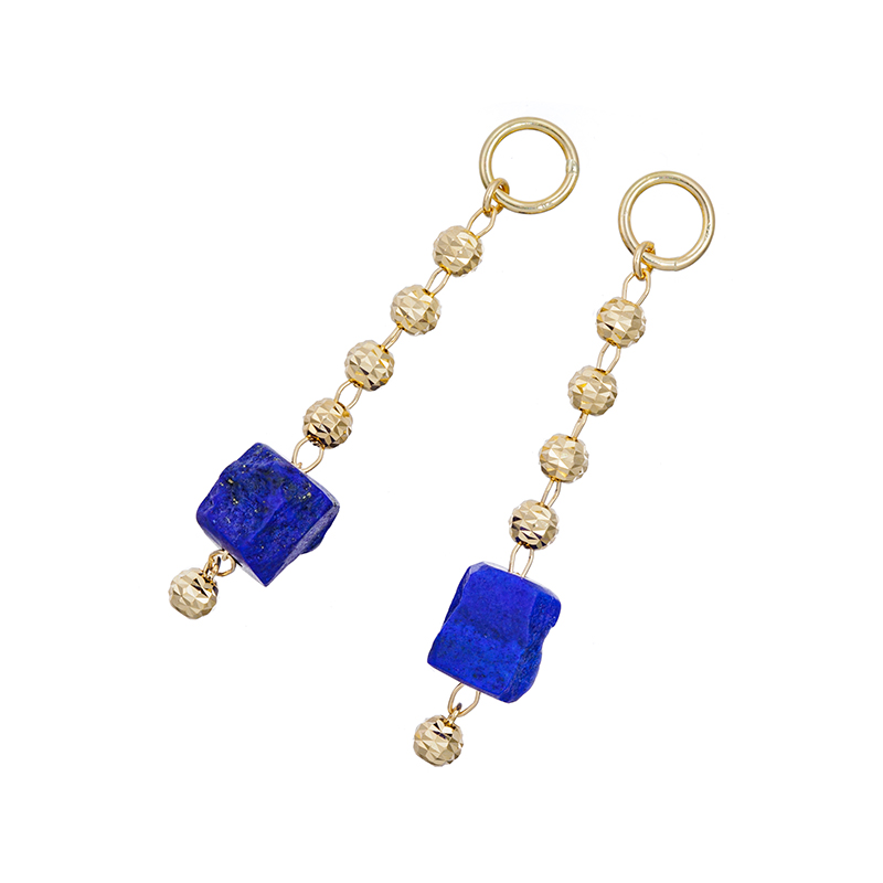 K18YG クロスランタン ＆ ラピスラズリ チャーム LA 約3.00ct 