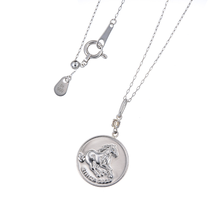 GSTV PT900 ブラウンダイヤモンド ネックレス BRD 約0.03ct