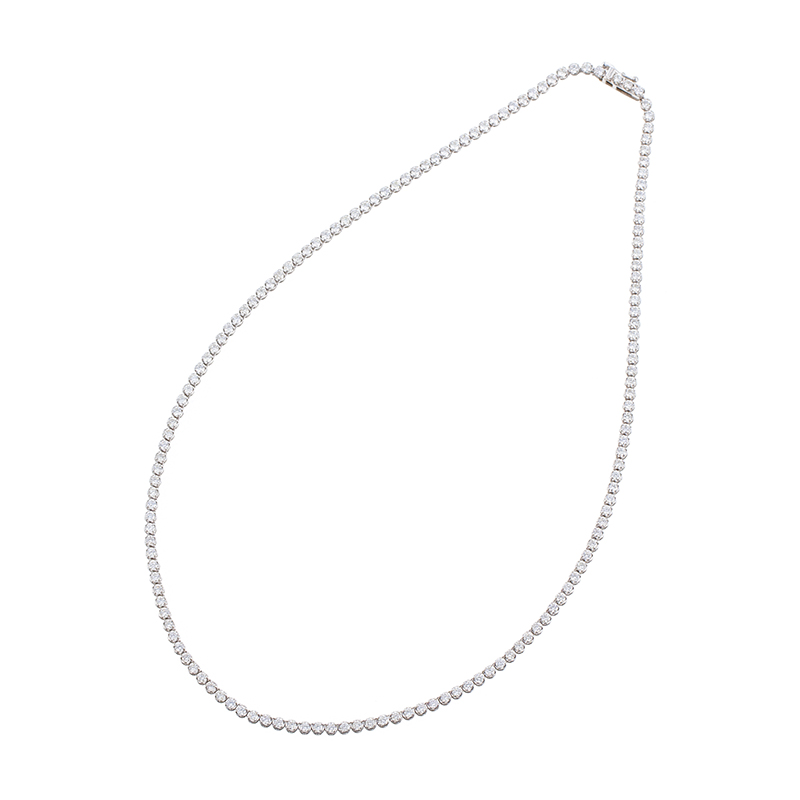 K18WG ダイヤモンド ネックレス D 約5.00ct