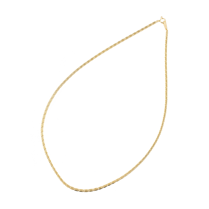 K18YG フラットスネイル 6DCチェーン ネックレス 長さ 約45cm 重量 約7.2g