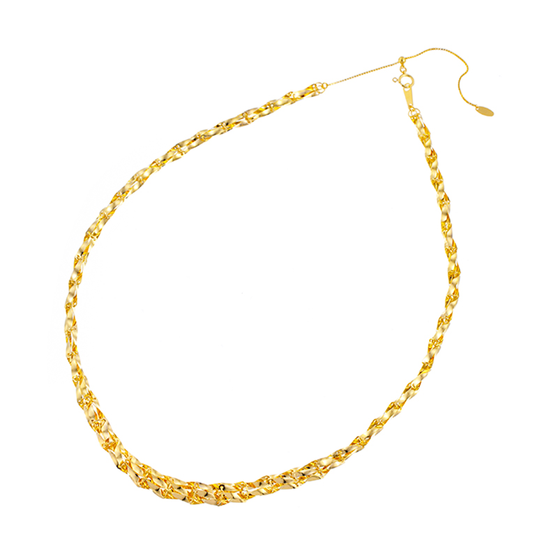 純金ウインザーグラデーションネックレス長さ約50cm最大幅2.5-7.0mm重量15.3g