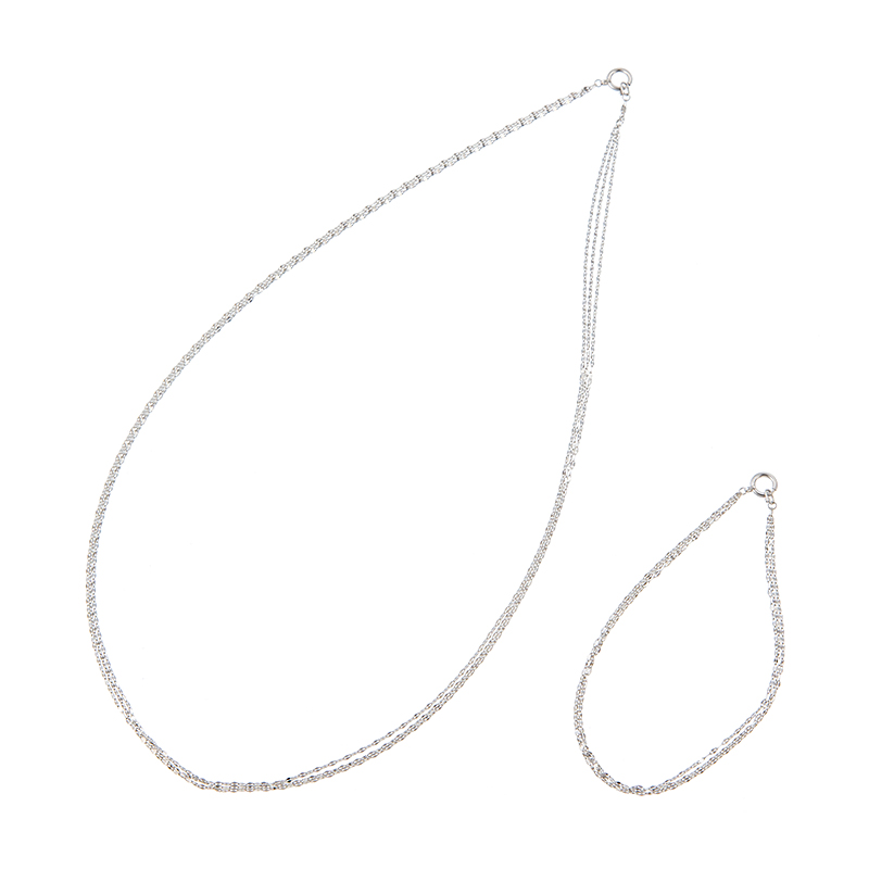 PT850ミニペタル3連コンバーチブルネックレス全長約63cm幅約3.0mm総重量約2.5g