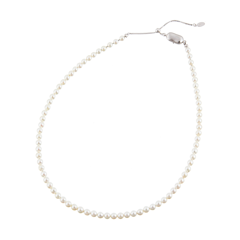 SV テリVeryGood 越物 アコヤ真珠 無調色 ネックレス P 約4.5mm 約45cm