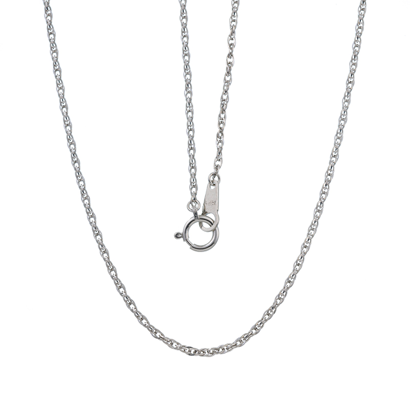 純プラチナ 縄角線 チェーンロングネックレス 
