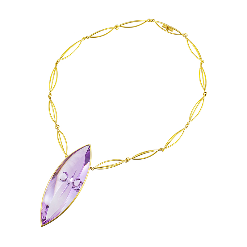 K18YG トム・ムンシュタイナー アメシスト ネックレス AM 169.33ct