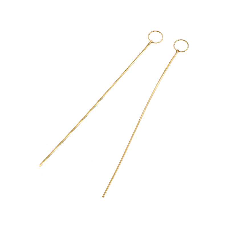 K18YGオクトミラーチャーム縦約76.0mm横約0.8mm総重量約0.9g