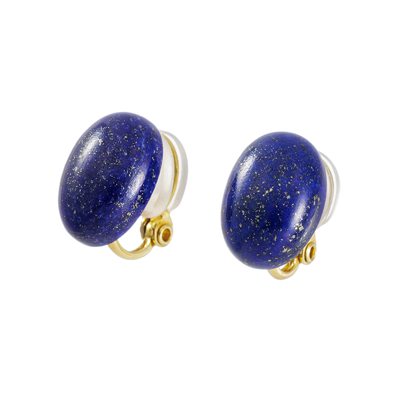 SV ラピスラズリ イヤリング LA 約12.00ct