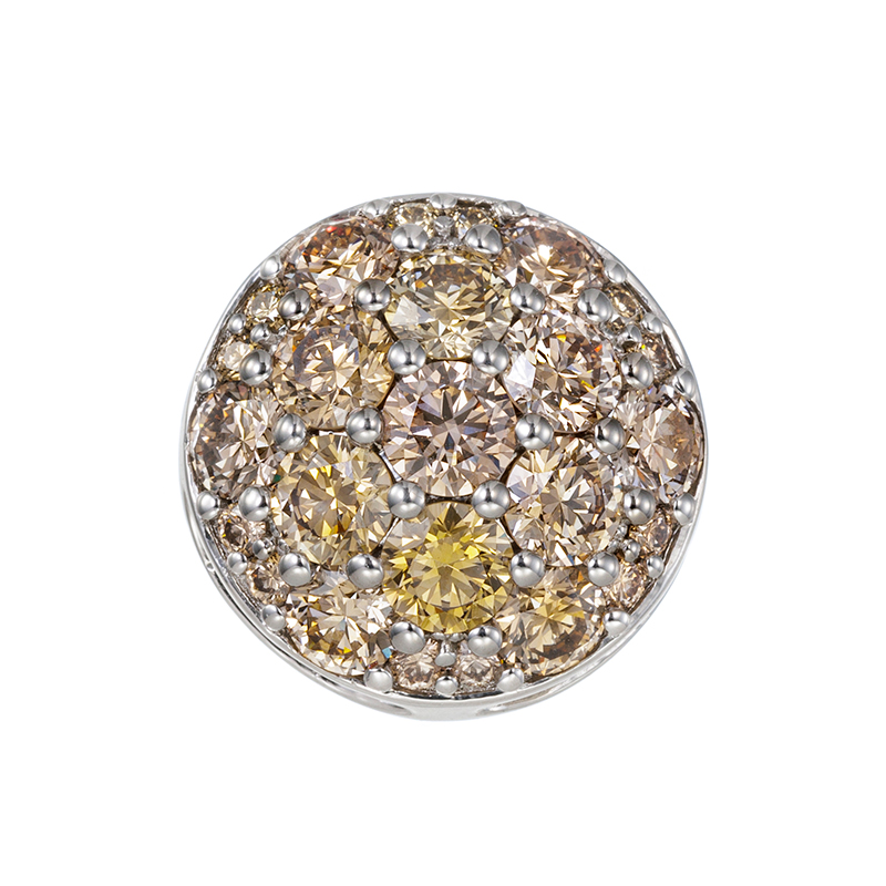 PT950 H&Cブラウンダイヤモンド  グラン・パヴェ ペンダントトップ BRD 約3.00ct