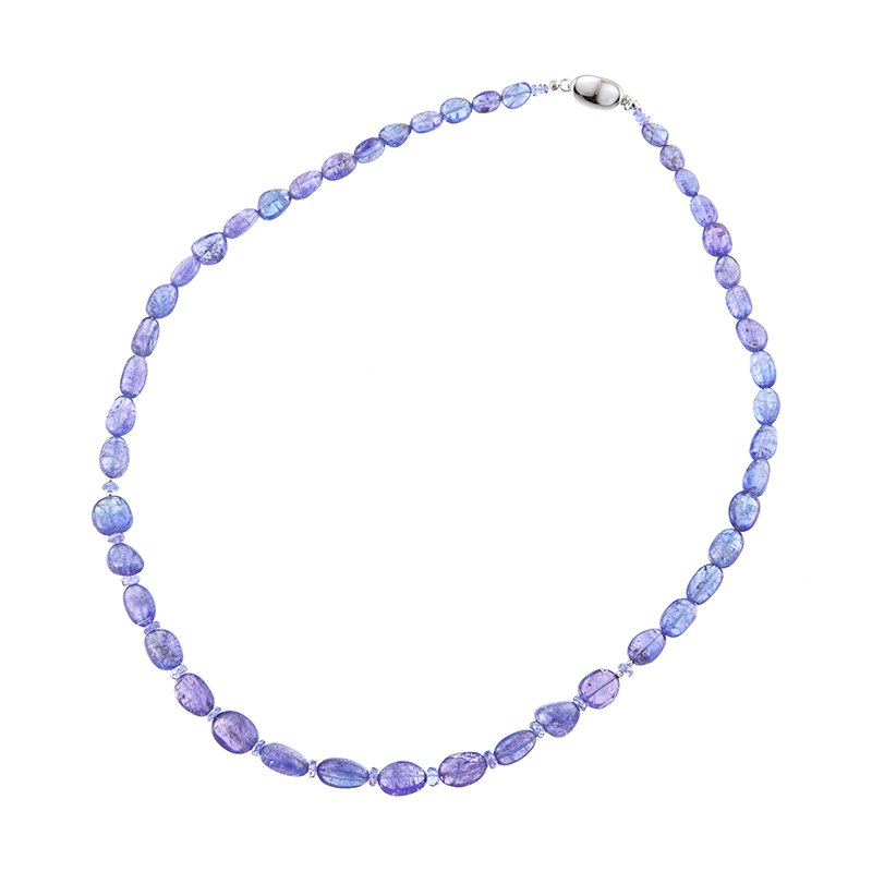 SV/K18WGタンザナイトネックレスTA約135.00ct