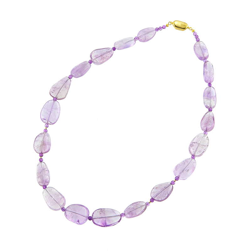 SV/K18YGアメシストネックレスAM約288.00ct