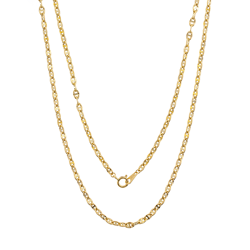 K18YG イタリー アンカー ラージサイズ チェーンネックレス 約2.8g