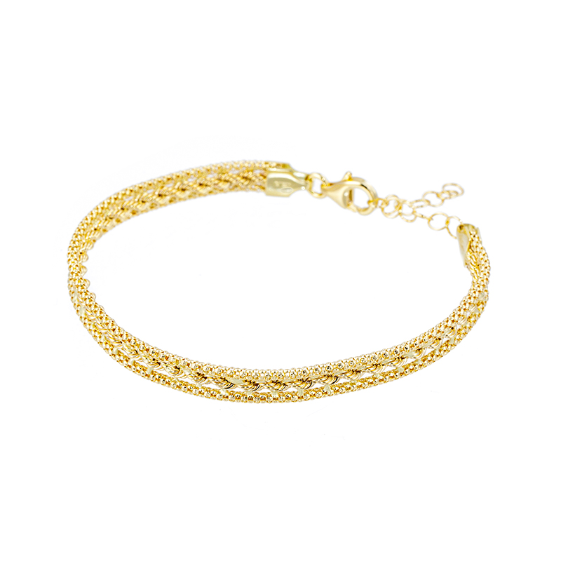 K18YGゴールドブレスレットファミリーゴールド