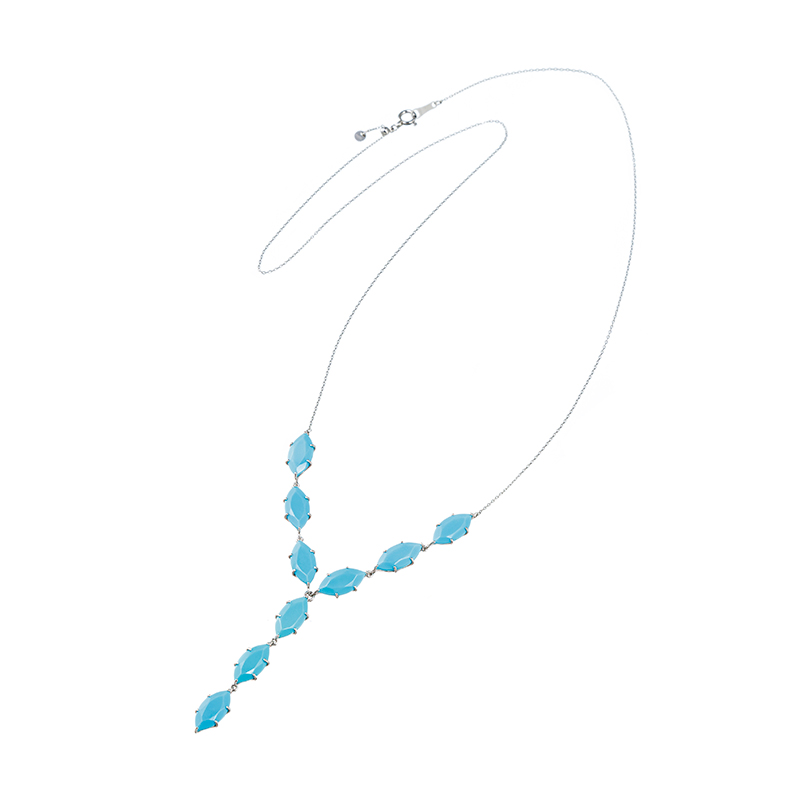 PT950/PT850 スリーピングビューティーターコイズ(スタビライズ) ネックレス TQ 14.