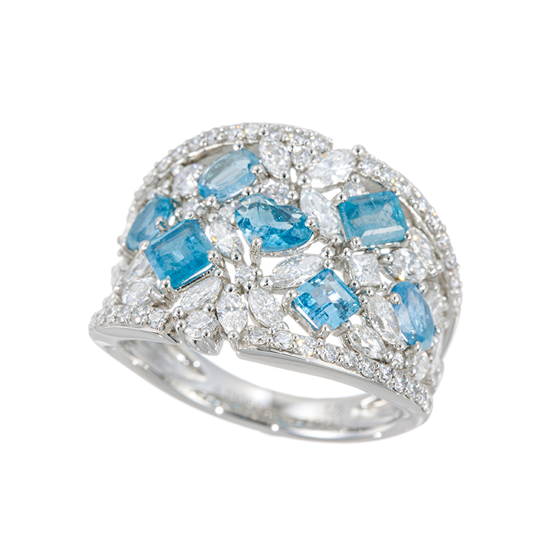 PT950 ユークレース ダイヤ リング EUC 1.25ct D 1.52ct