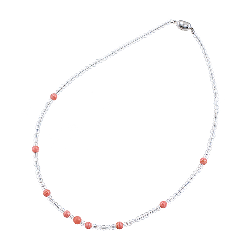 SVレインボームーンストーン ロードクロサイト ネックレス 