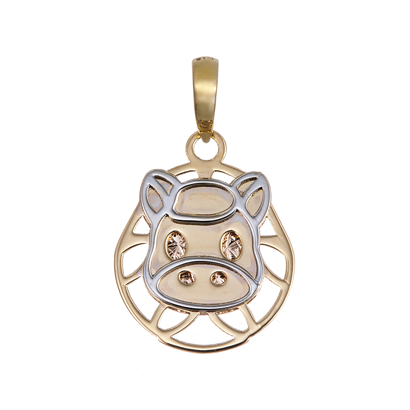 K18YG/WG/PG 3カラーお馬さん ペンダントトップ 約0.5g