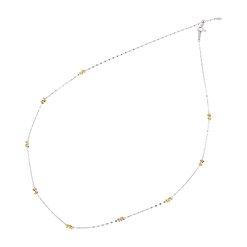 K18PG/YG/PT850トレコローレアバカスステーションネックレス