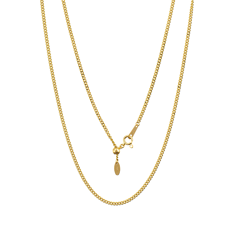 K18YGエアリー喜平チェーンネックレス長さ約50cm幅約1.7mm重量約3.1g