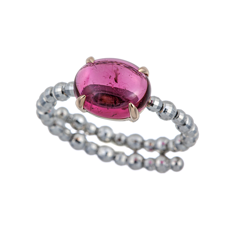 PT950/K18PG ルベライト フリーリング RT 約1.50ct 9～23号