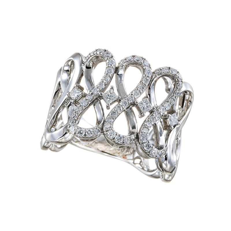 PT950 ダイヤモンド サーキット リング D 約0.40ct