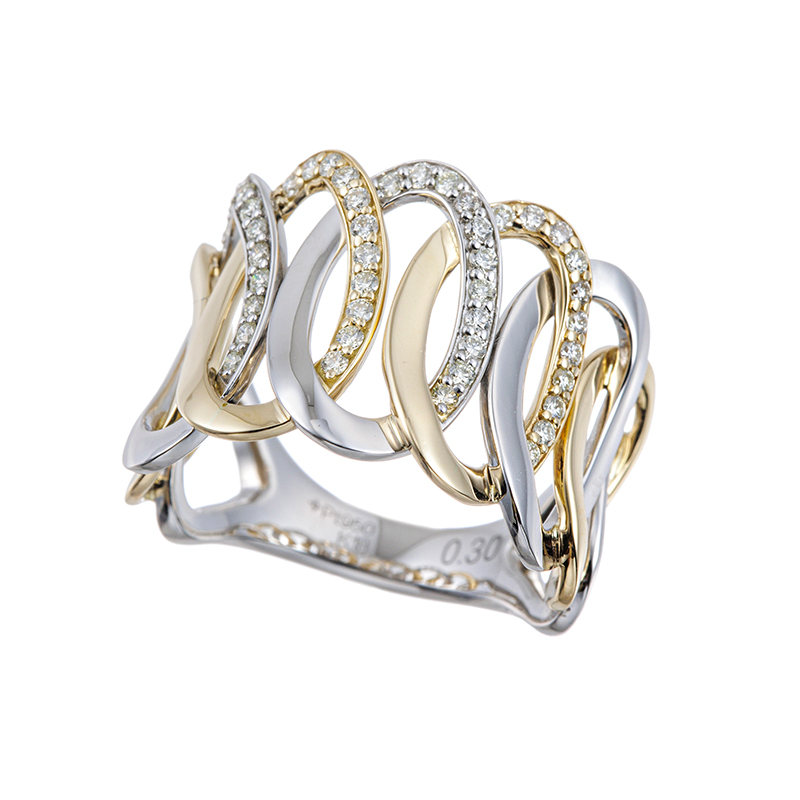 PT950/K18YG ダイヤモンド リング D 約0.30ct