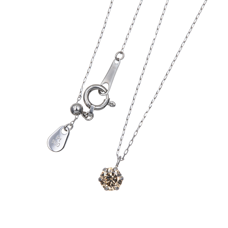 PT900 ブラウンダイヤモンド ネックレス BRD 約0.30ct